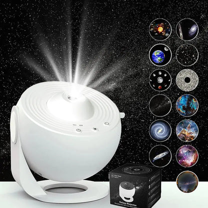 Galaxy Star Projector Lamp with 13 HD Film Slides
