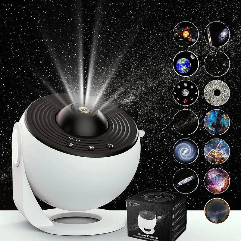 Galaxy Star Projector Lamp with 13 HD Film Slides