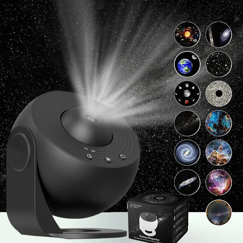 Galaxy Star Projector Lamp with 13 HD Film Slides