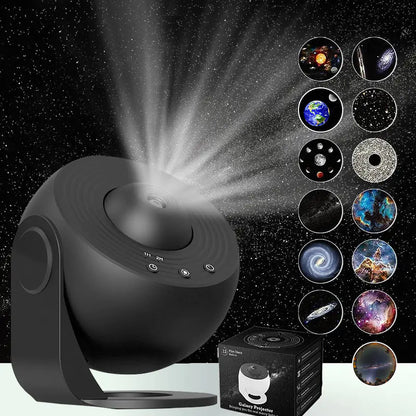 Galaxy Star Projector Lamp with 13 HD Film Slides